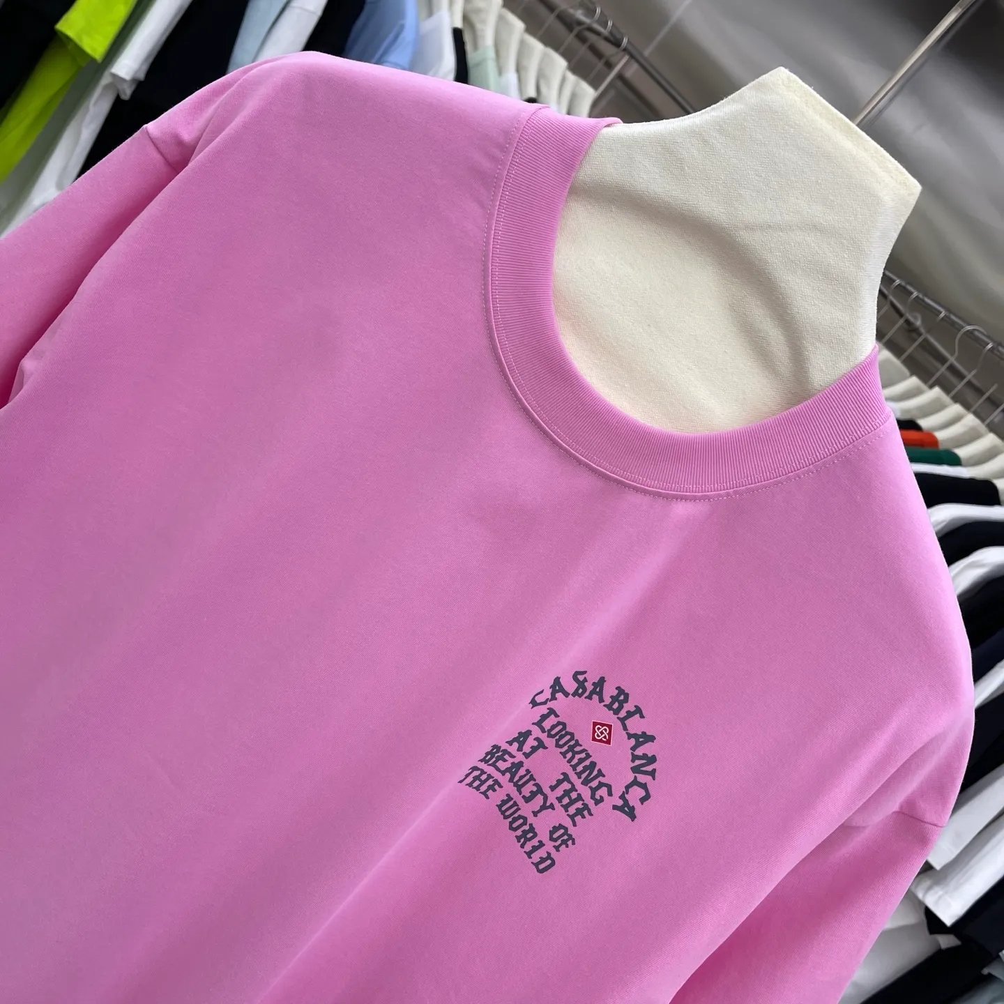 New Arrival Casablanca Classic Series T ～ ， ， 。 ， Classic ， In Stock ！ ：White Black Pink Orange （5 ） Size：S M L XL XXL